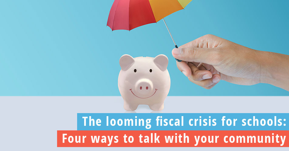 How to talk to your community about finances, piggy bank with a colorful umbrella